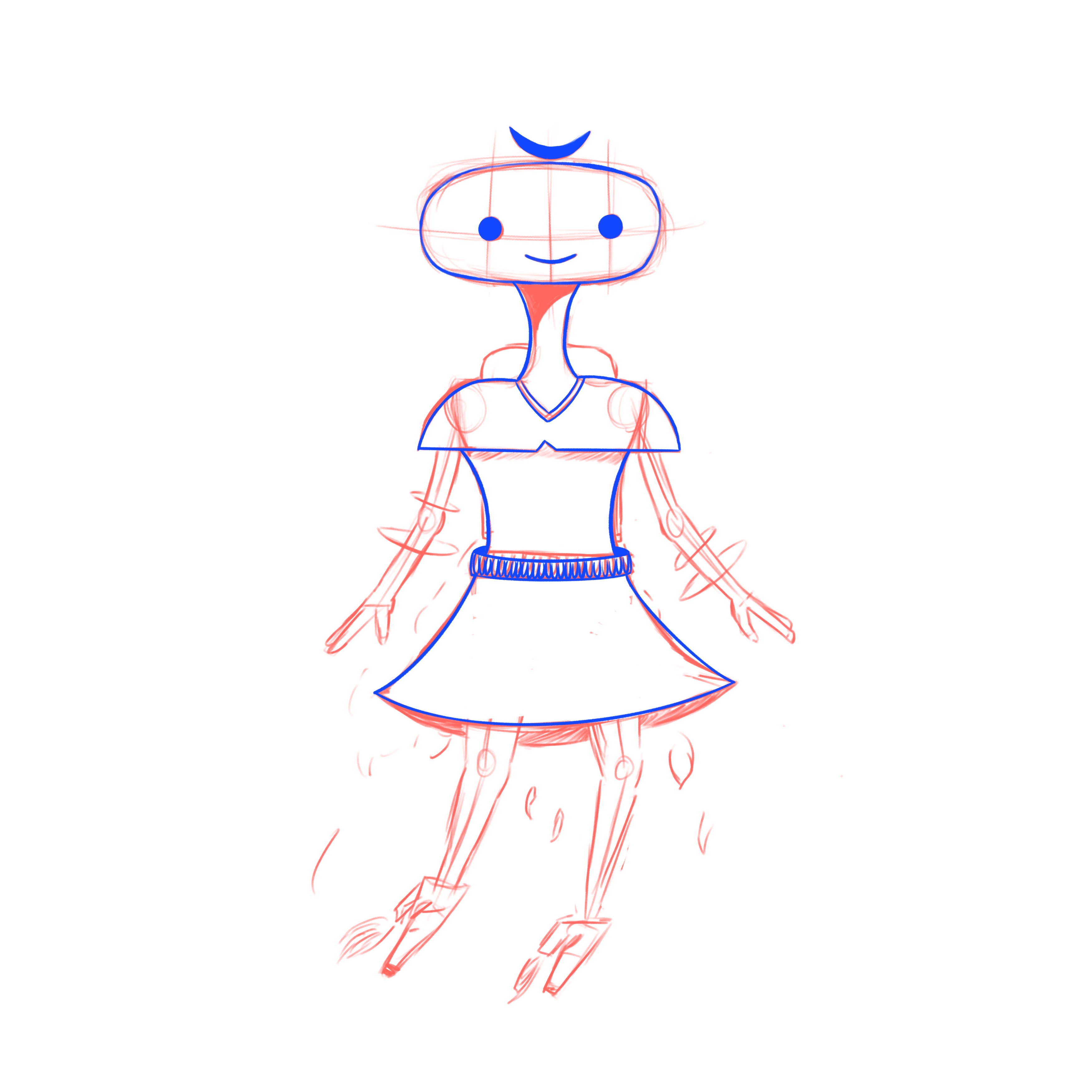 Alien cartoon sketch